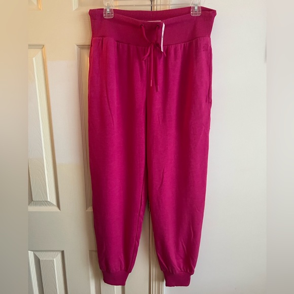LOFT Lou & Grey Pink fleece joggers M - Picture 1 of 10